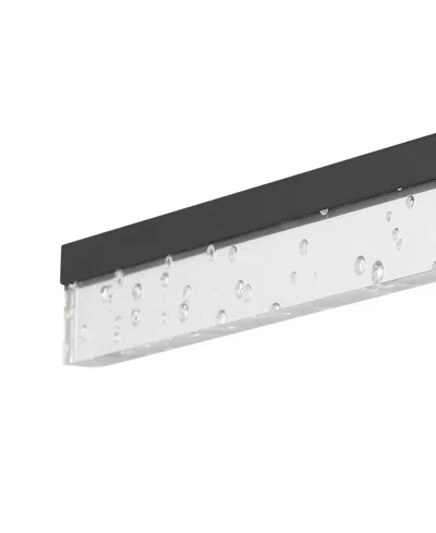 Jonathan Y Ingres 30" 1-light Modern Contemporary 360-degree Rotatable Iron, Seeded Acrylic Integrated Led Vani In Multi