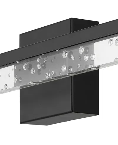 Jonathan Y Ingres 30" 1-light Modern Contemporary 360-degree Rotatable Iron, Seeded Acrylic Integrated Led Vani In Multi