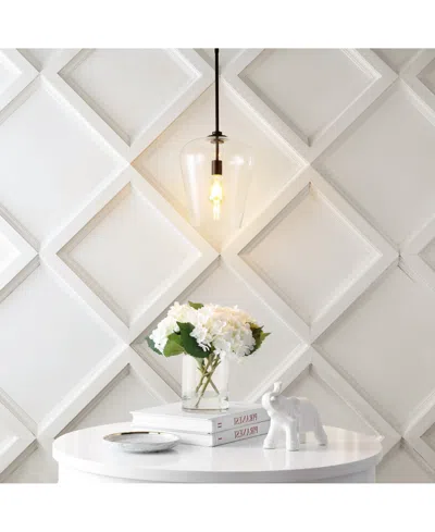 Jonathan Y Hayes 11.25" 1-light Industrial Farmhouse Iron, Glass Led Pendant