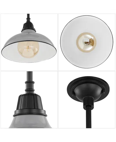 Jonathan Y Jasper 12.25" 1-light Farmhouse Industrial Indoor, Outdoor Iron Led Pendant In Multi