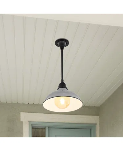 Jonathan Y Jasper 12.25" 1-light Farmhouse Industrial Indoor, Outdoor Iron Led Pendant In Multi