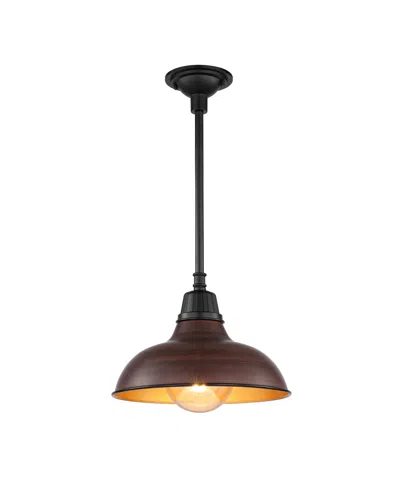 Jonathan Y Jasper 12.25" 1-light Farmhouse Industrial Indoor, Outdoor Iron Led Pendant