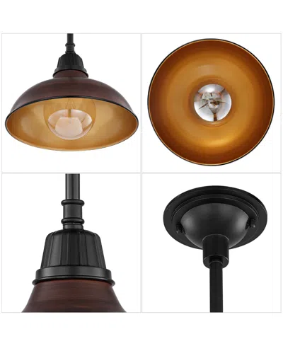 Jonathan Y Jasper 12.25" 1-light Farmhouse Industrial Indoor, Outdoor Iron Led Pendant