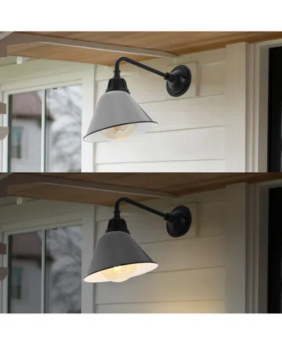 Jonathan Y Croydon 9.63" 1-light Farmhouse Industrial Indoor, Outdoor Iron Led Gooseneck Arm Outdoor Sconce In Multi