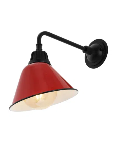 Jonathan Y Croydon 9.63" 1-light Farmhouse Industrial Indoor, Outdoor Iron Led Gooseneck Arm Outdoor Sconce In Multi