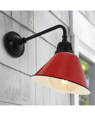 Jonathan Y Croydon 9.63" 1-light Farmhouse Industrial Indoor, Outdoor Iron Led Gooseneck Arm Outdoor Sconce In Multi