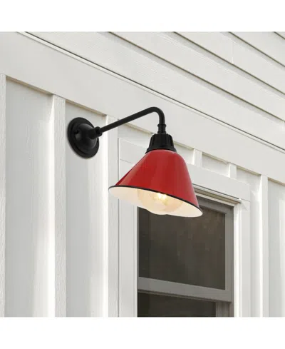 Jonathan Y Croydon 9.63" 1-light Farmhouse Industrial Indoor, Outdoor Iron Led Gooseneck Arm Outdoor Sconce In Multi