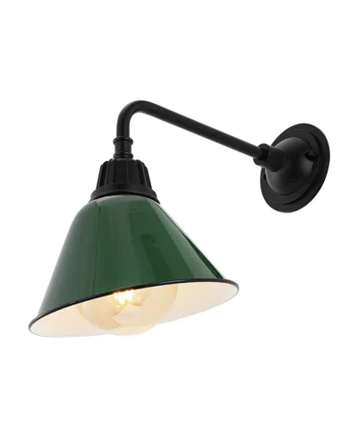 Jonathan Y Croydon 9.63" 1-light Farmhouse Industrial Indoor, Outdoor Iron Led Gooseneck Arm Outdoor Sconce In Multi