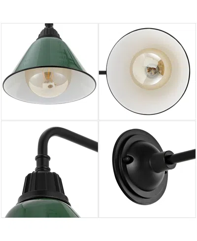 Jonathan Y Croydon 9.63" 1-light Farmhouse Industrial Indoor, Outdoor Iron Led Gooseneck Arm Outdoor Sconce In Multi