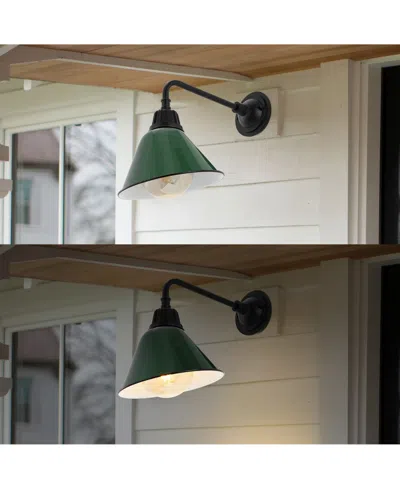 Jonathan Y Croydon 9.63" 1-light Farmhouse Industrial Indoor, Outdoor Iron Led Gooseneck Arm Outdoor Sconce In Multi