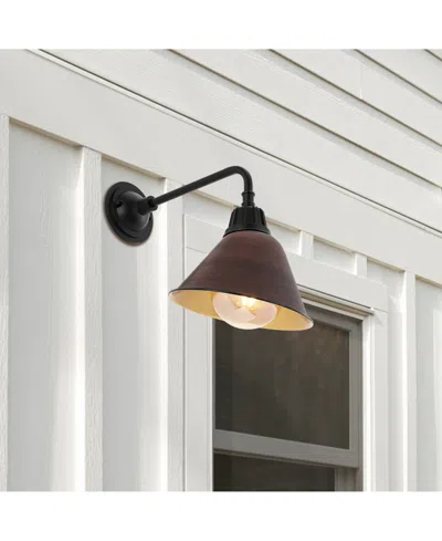 Jonathan Y Croydon 9.63" 1-light Farmhouse Industrial Indoor, Outdoor Iron Led Gooseneck Arm Outdoor Sconce