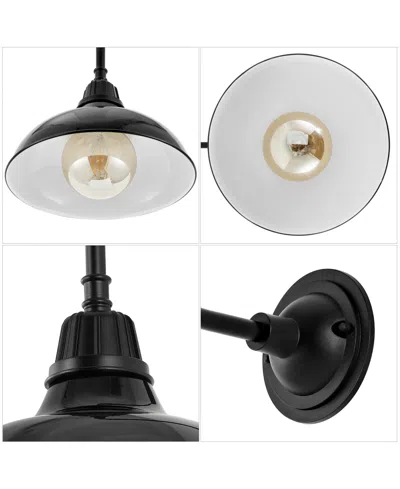 Jonathan Y Aurora 12.25" 1-light Farmhouse Industrial Indoor, Outdoor Iron Led Gooseneck Arm Outdoor Sconce In Multi