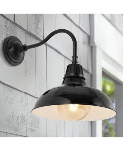Jonathan Y Aurora 12.25" 1-light Farmhouse Industrial Indoor, Outdoor Iron Led Gooseneck Arm Outdoor Sconce In Multi
