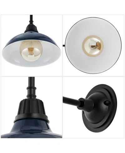 Jonathan Y Aurora 12.25" 1-light Farmhouse Industrial Indoor, Outdoor Iron Led Gooseneck Arm Outdoor Sconce In Multi