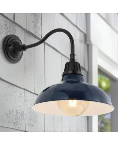 Jonathan Y Aurora 12.25" 1-light Farmhouse Industrial Indoor, Outdoor Iron Led Gooseneck Arm Outdoor Sconce In Multi