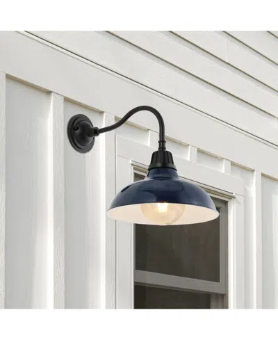 Jonathan Y Aurora 12.25" 1-light Farmhouse Industrial Indoor, Outdoor Iron Led Gooseneck Arm Outdoor Sconce In Multi