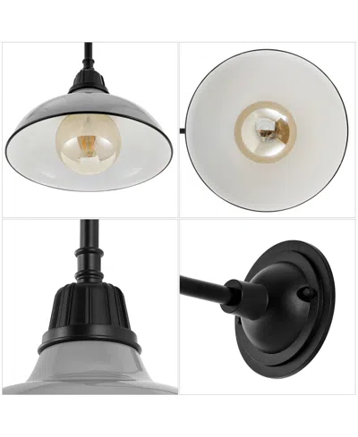 Jonathan Y Aurora 12.25" 1-light Farmhouse Industrial Indoor, Outdoor Iron Led Gooseneck Arm Outdoor Sconce In Multi