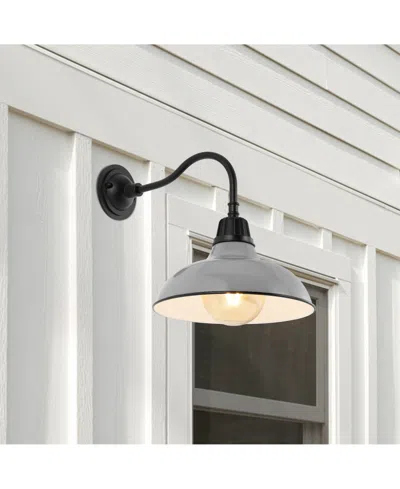 Jonathan Y Aurora 12.25" 1-light Farmhouse Industrial Indoor, Outdoor Iron Led Gooseneck Arm Outdoor Sconce In Multi