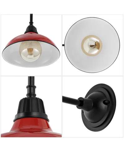 Jonathan Y Aurora 12.25" 1-light Farmhouse Industrial Indoor, Outdoor Iron Led Gooseneck Arm Outdoor Sconce In Multi