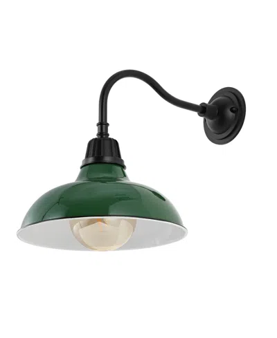 Jonathan Y Aurora 12.25" 1-light Farmhouse Industrial Indoor, Outdoor Iron Led Gooseneck Arm Outdoor Sconce In Multi