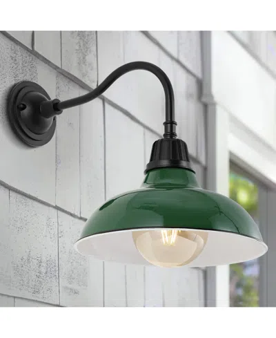 Jonathan Y Aurora 12.25" 1-light Farmhouse Industrial Indoor, Outdoor Iron Led Gooseneck Arm Outdoor Sconce In Multi