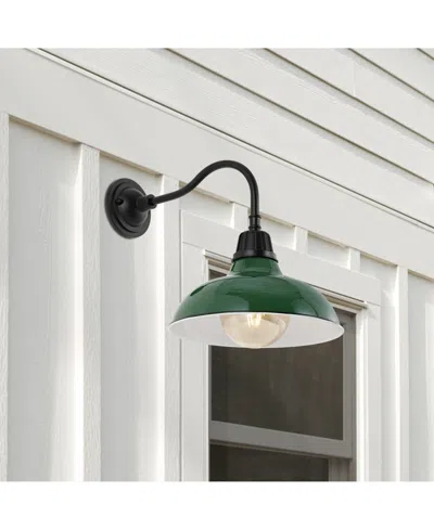 Jonathan Y Aurora 12.25" 1-light Farmhouse Industrial Indoor, Outdoor Iron Led Gooseneck Arm Outdoor Sconce In Multi