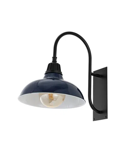 Jonathan Y Stanley 12.25" 1-light Farmhouse Industrial Indoor, Outdoor Iron Led Gooseneck Arm Outdoor Sconce In Multi