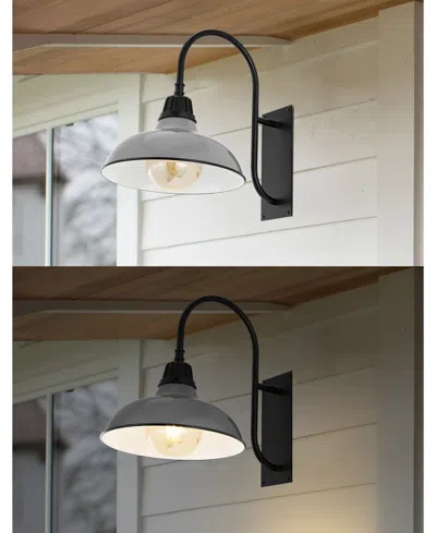 Jonathan Y Stanley 12.25" 1-light Farmhouse Industrial Indoor, Outdoor Iron Led Gooseneck Arm Outdoor Sconce In Multi