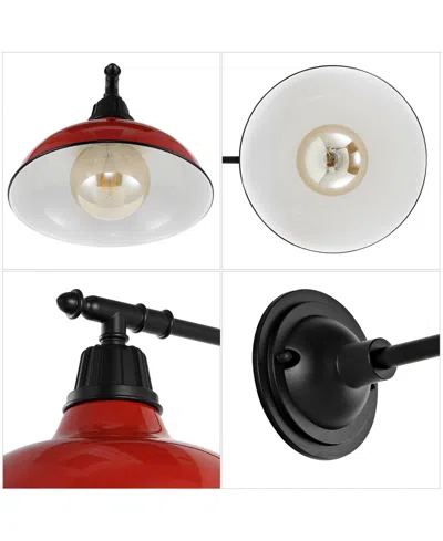 Jonathan Y Wallace 12.25" 1-light Farmhouse Industrial Indoor, Outdoor Iron Led Victorian Arm Outdoor Sconce In Multi