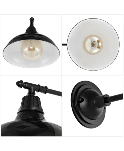 Jonathan Y Wallace 12.25" 1-light Farmhouse Industrial Indoor, Outdoor Iron Led Victorian Arm Outdoor Sconce In Multi