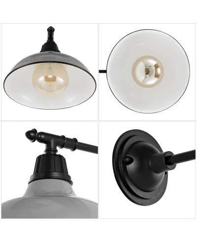 Jonathan Y Wallace 12.25" 1-light Farmhouse Industrial Indoor, Outdoor Iron Led Victorian Arm Outdoor Sconce In Multi