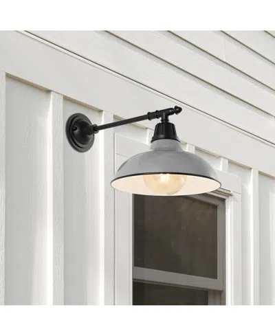 Jonathan Y Wallace 12.25" 1-light Farmhouse Industrial Indoor, Outdoor Iron Led Victorian Arm Outdoor Sconce In Multi