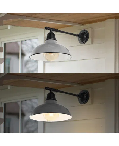 Jonathan Y Wallace 12.25" 1-light Farmhouse Industrial Indoor, Outdoor Iron Led Victorian Arm Outdoor Sconce In Multi