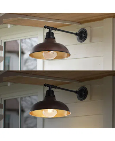 Jonathan Y Wallace 12.25" 1-light Farmhouse Industrial Indoor, Outdoor Iron Led Victorian Arm Outdoor Sconce