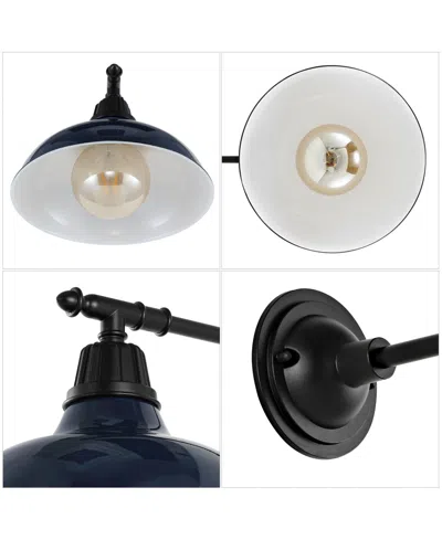 Jonathan Y Wallace 12.25" 1-light Farmhouse Industrial Indoor, Outdoor Iron Led Victorian Arm Outdoor Sconce In Multi