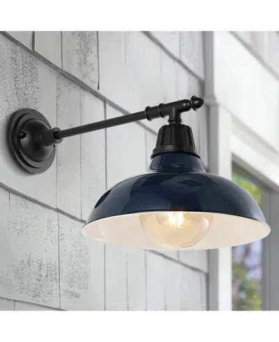 Jonathan Y Wallace 12.25" 1-light Farmhouse Industrial Indoor, Outdoor Iron Led Victorian Arm Outdoor Sconce In Multi