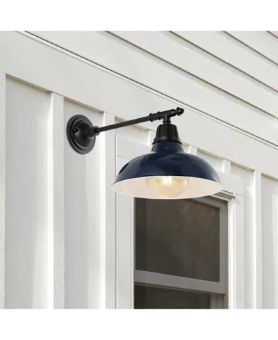 Jonathan Y Wallace 12.25" 1-light Farmhouse Industrial Indoor, Outdoor Iron Led Victorian Arm Outdoor Sconce In Multi