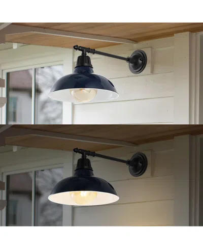 Jonathan Y Wallace 12.25" 1-light Farmhouse Industrial Indoor, Outdoor Iron Led Victorian Arm Outdoor Sconce In Multi