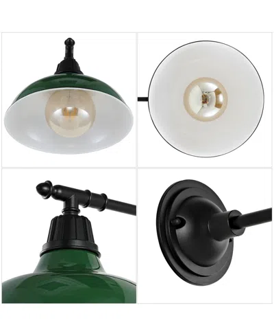 Jonathan Y Wallace 12.25" 1-light Farmhouse Industrial Indoor, Outdoor Iron Led Victorian Arm Outdoor Sconce In Multi