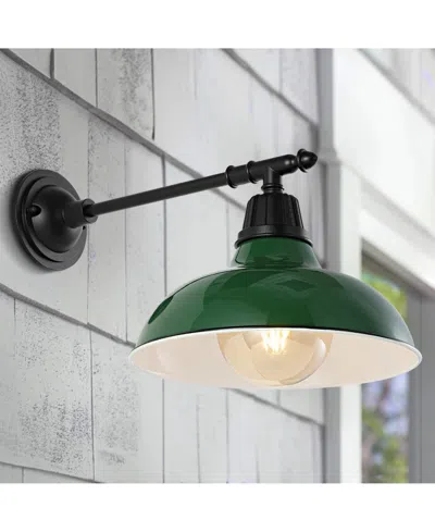 Jonathan Y Wallace 12.25" 1-light Farmhouse Industrial Indoor, Outdoor Iron Led Victorian Arm Outdoor Sconce In Multi