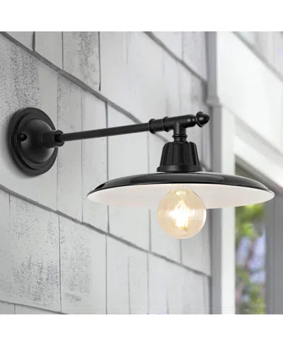Jonathan Y Bonner 12" 1-light Farmhouse Industrial Indoor, Outdoor Iron Led Victorian Arm Outdoor Sconce In Multi