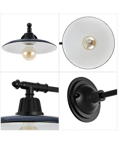 Jonathan Y Bonner 12" 1-light Farmhouse Industrial Indoor, Outdoor Iron Led Victorian Arm Outdoor Sconce In Multi