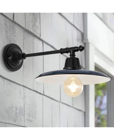 Jonathan Y Bonner 12" 1-light Farmhouse Industrial Indoor, Outdoor Iron Led Victorian Arm Outdoor Sconce In Multi