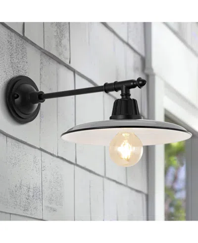 Jonathan Y Bonner 12" 1-light Farmhouse Industrial Indoor, Outdoor Iron Led Victorian Arm Outdoor Sconce In Multi