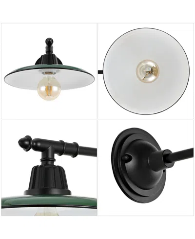 Jonathan Y Bonner 12" 1-light Farmhouse Industrial Indoor, Outdoor Iron Led Victorian Arm Outdoor Sconce In Multi