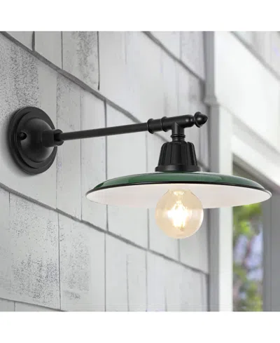 Jonathan Y Bonner 12" 1-light Farmhouse Industrial Indoor, Outdoor Iron Led Victorian Arm Outdoor Sconce In Multi