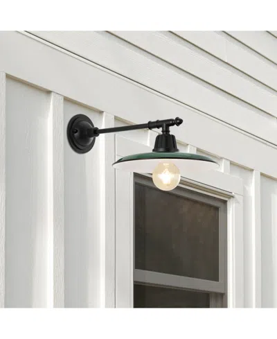 Jonathan Y Bonner 12" 1-light Farmhouse Industrial Indoor, Outdoor Iron Led Victorian Arm Outdoor Sconce In Multi