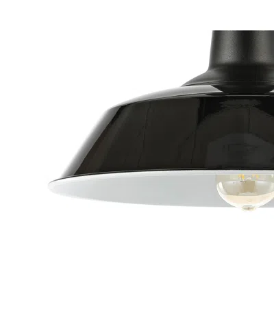 Jonathan Y Camila 14" 1-light Classic Industrial Indoor, Outdoor Iron Led Semi Flush Mount In Multi