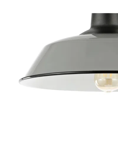 Jonathan Y Camila 14" 1-light Classic Industrial Indoor, Outdoor Iron Led Semi Flush Mount In Multi