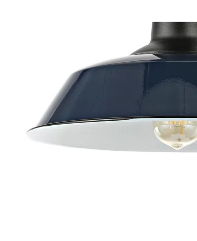 Jonathan Y Camila 14" 1-light Classic Industrial Indoor, Outdoor Iron Led Semi Flush Mount In Multi